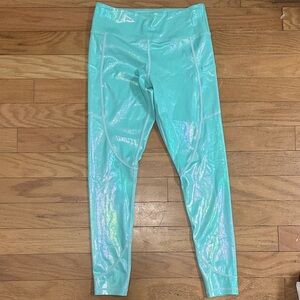 Shimmer Aqua Leggings